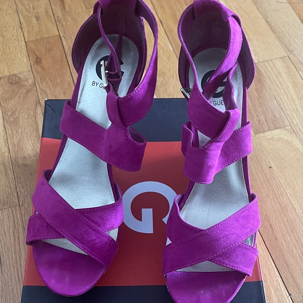 Guess Women's Fuchsia Strappy Heels